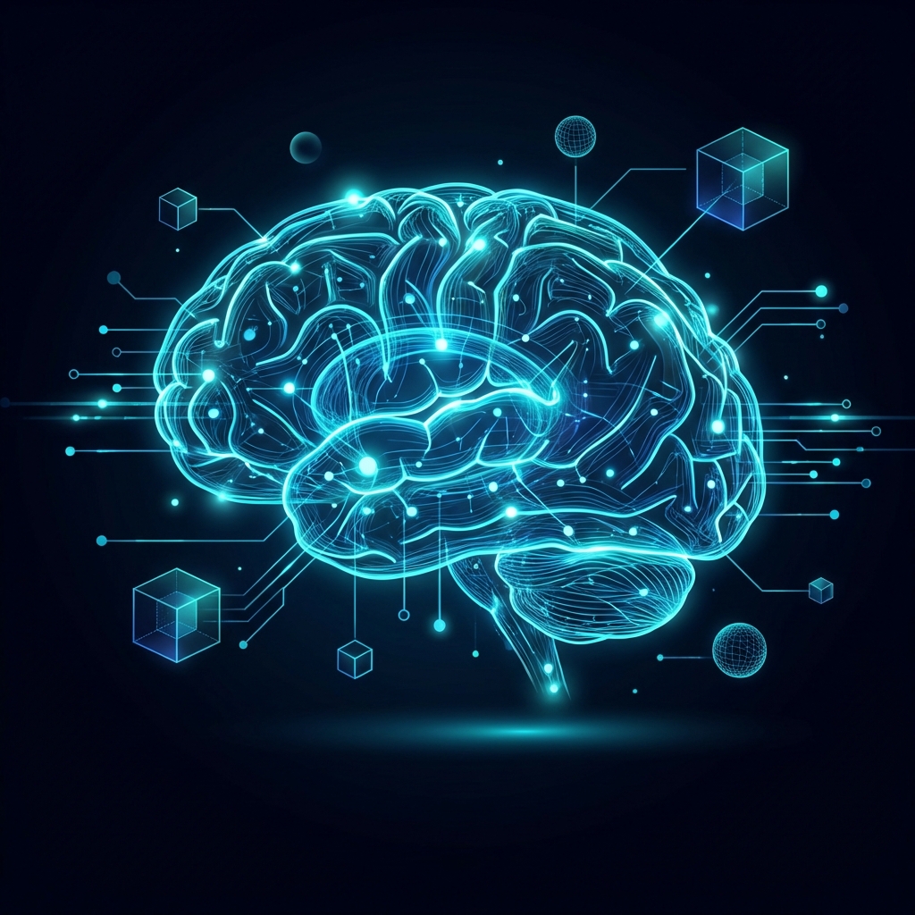 AI neural network brain visualization